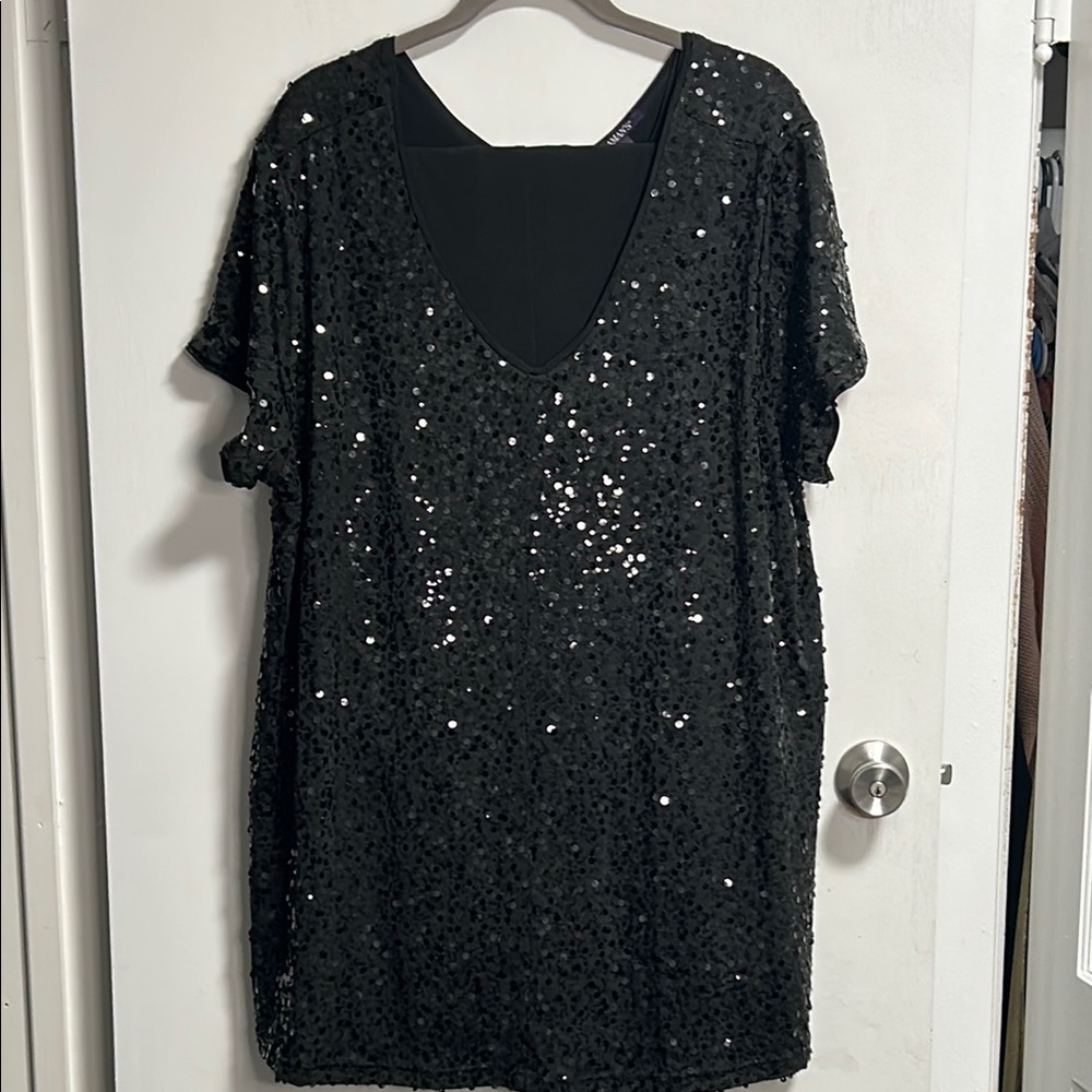 Black Sequin 2 piece pant set